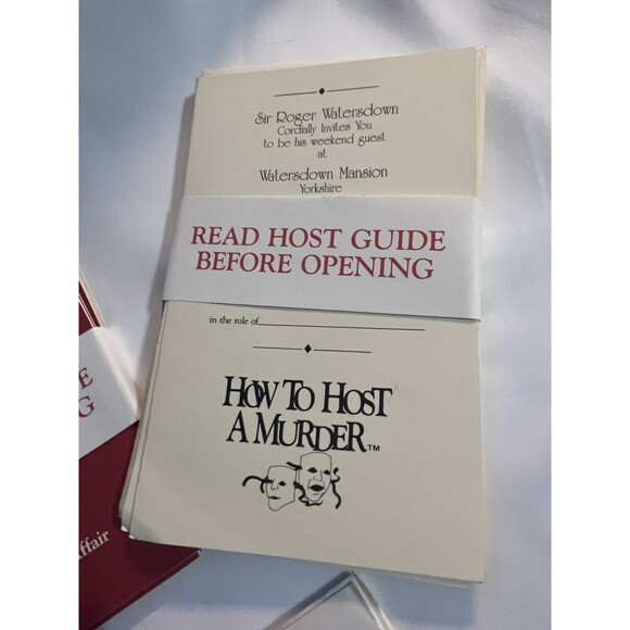 Vintage "How To Host A Murder: The Watersdown Affair" Dinner Party Game 1986 - Picture 8 of 13